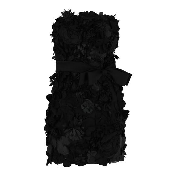 Givenchy Bustier Embriodered Flower Dress Black Womens - Picture 1 of 4